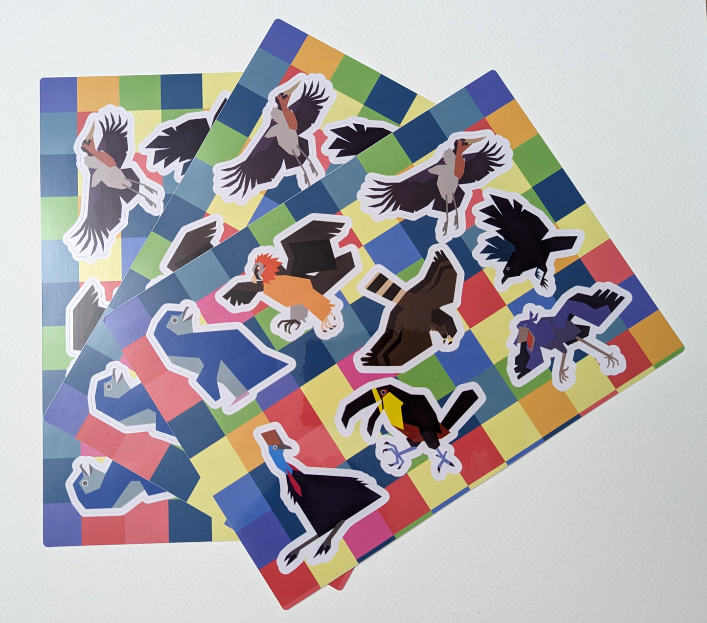 Vector Birds A5 Kiss-Cut Glossy Vinyl Sticker Sheet