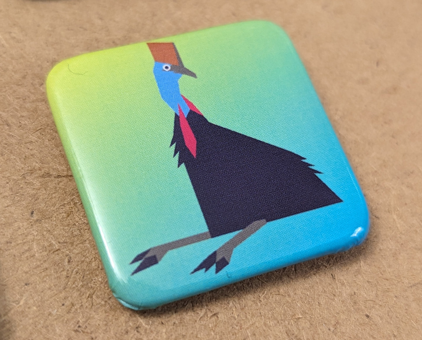 Vector Birds 1.5-Inch Square Pinback Buttons (Set of 6)