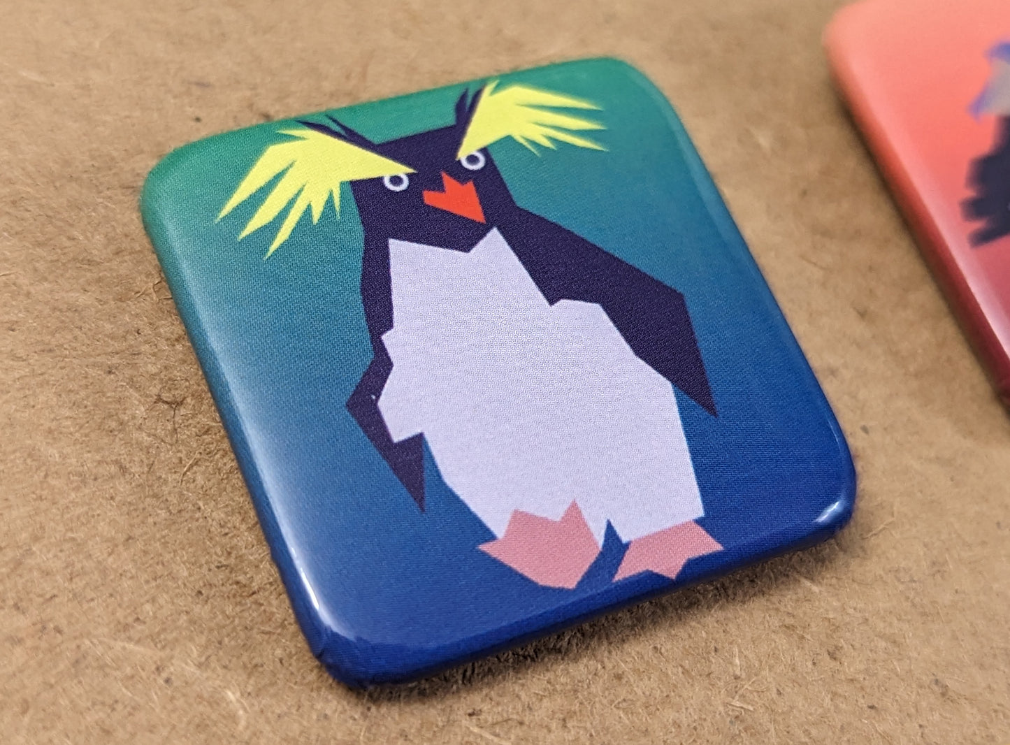 Vector Birds 1.5-Inch Square Pinback Buttons (Set of 6)