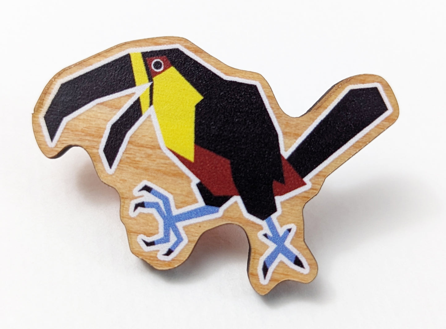 Vector Bird 1.5-Inch Wooden Pins