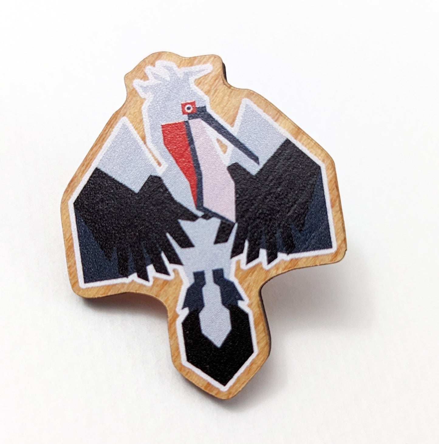 Vector Bird 1.5-Inch Wooden Pins