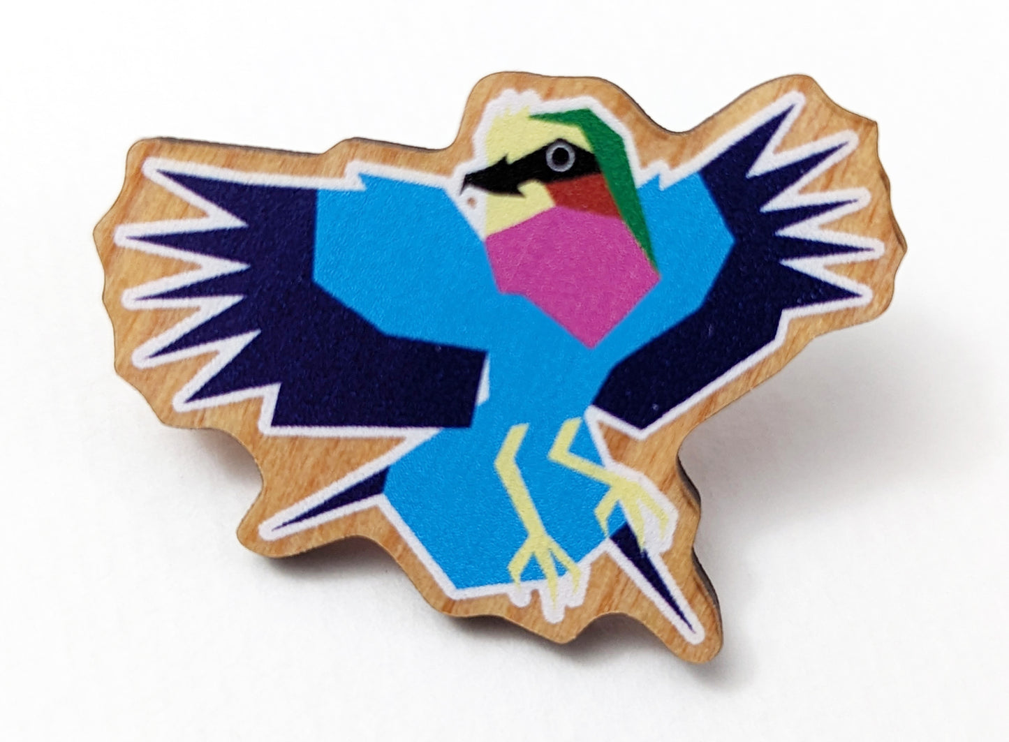 Vector Bird 1.5-Inch Wooden Pins