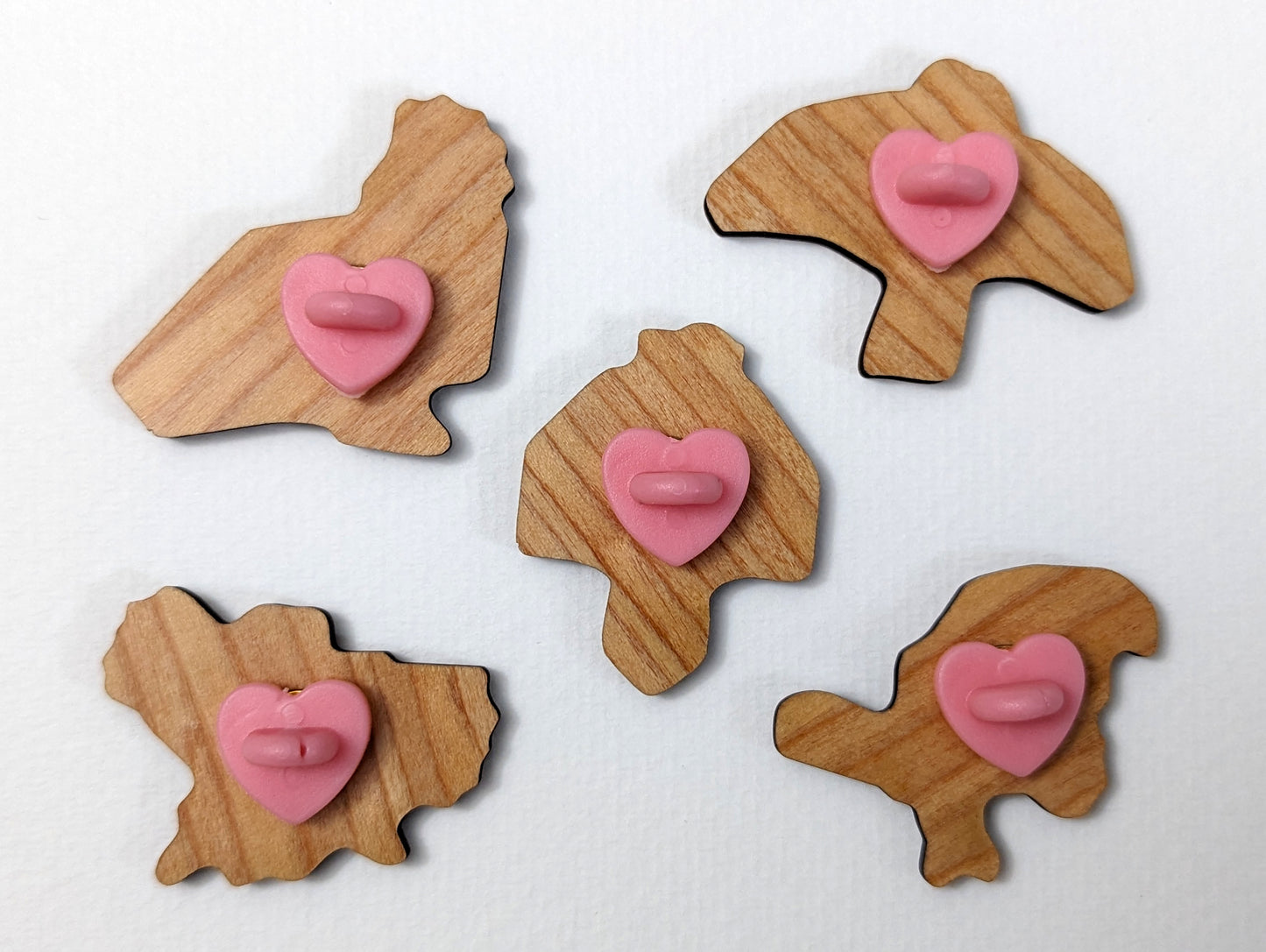 Vector Bird 1.5-Inch Wooden Pins