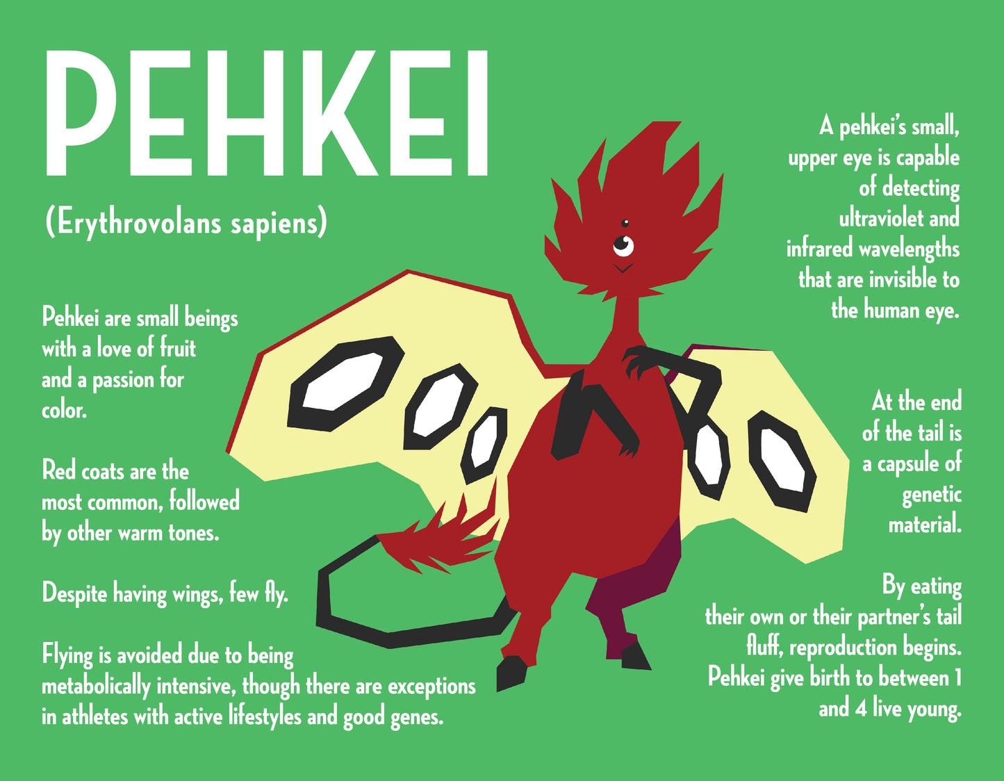 Pehkei (Alien) Vector Infographic Art Print