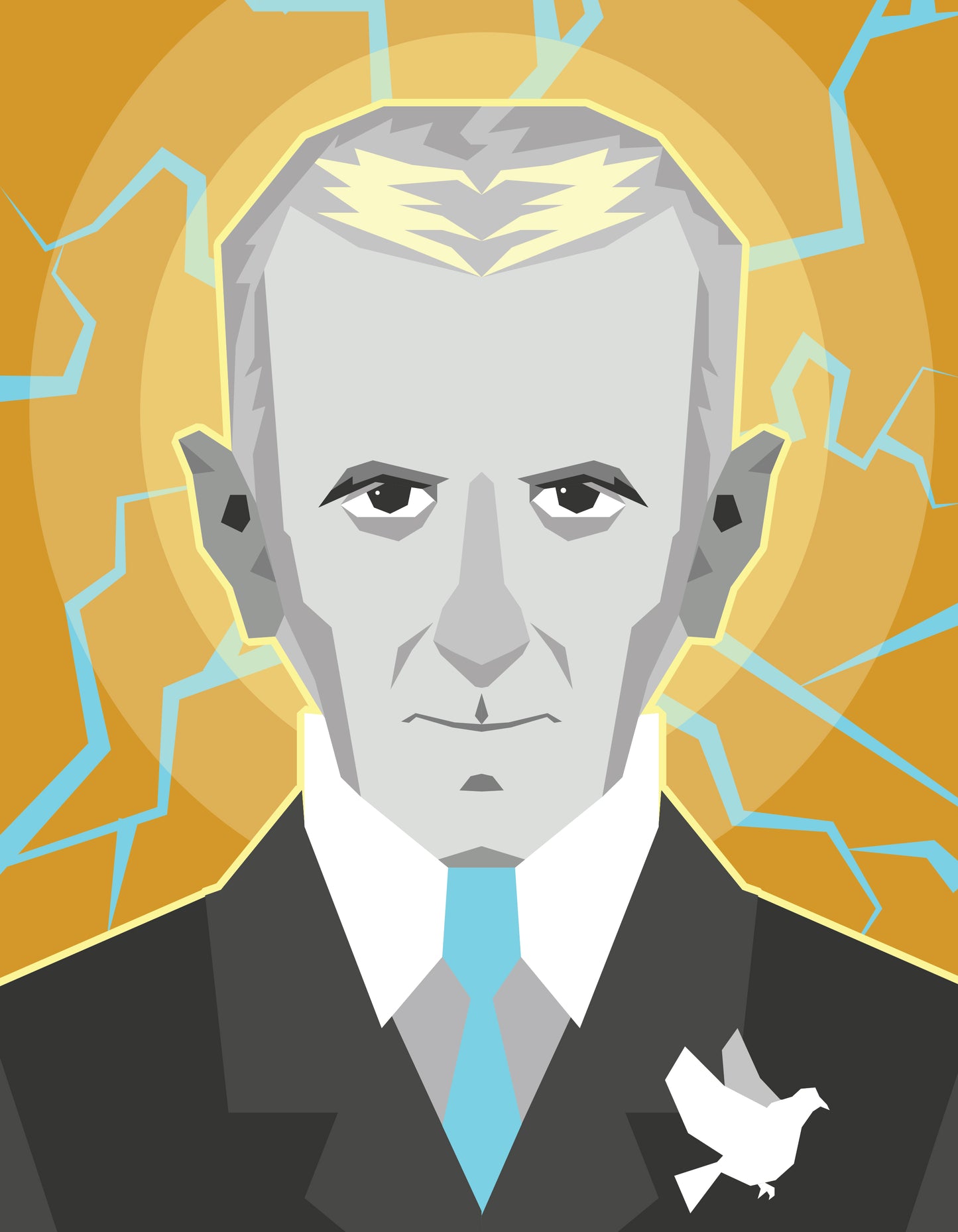 Nikola Tesla Vector Art Print