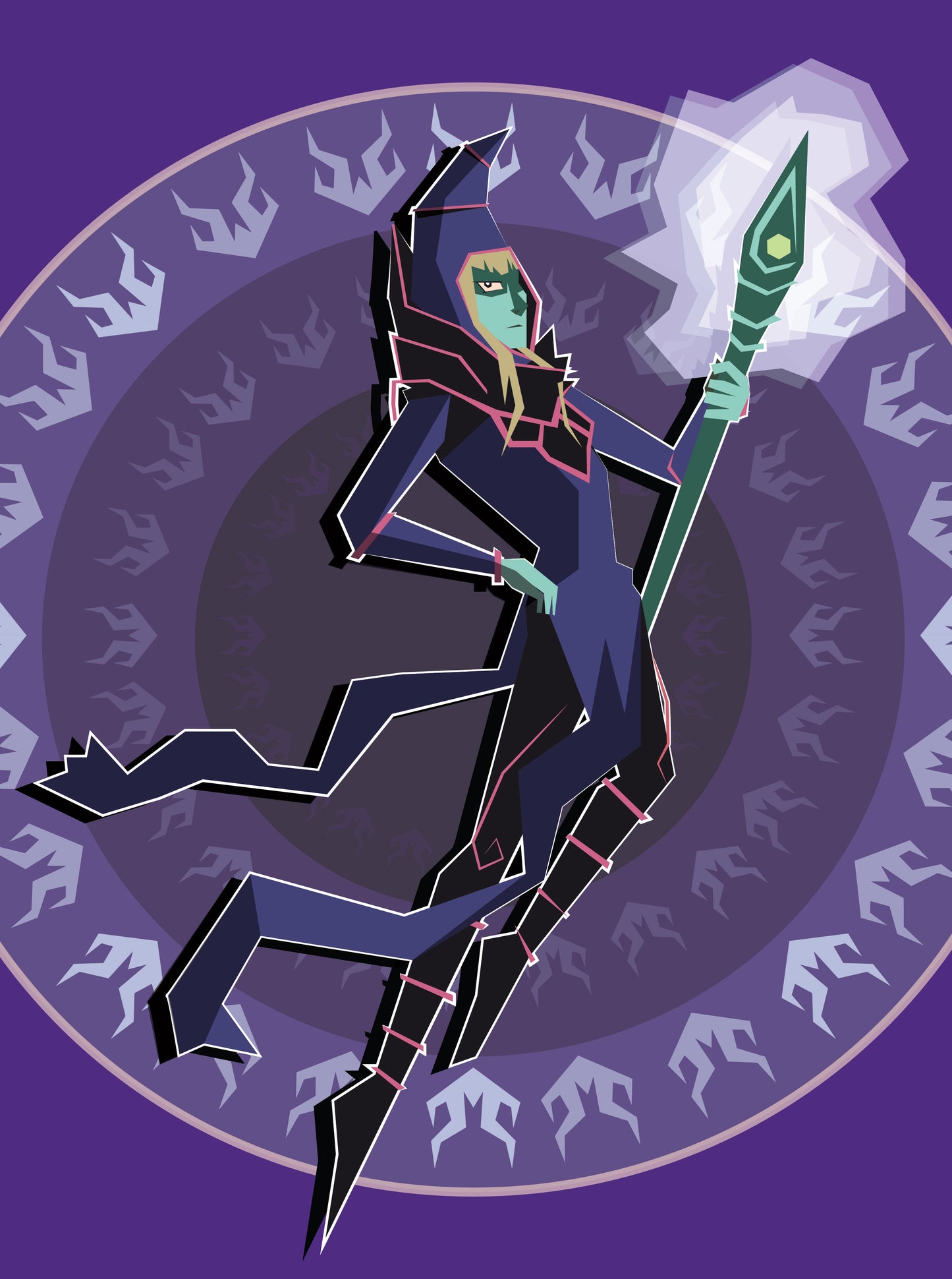 Dark Magician (Yu-Gi-Oh!) Vector Art Print