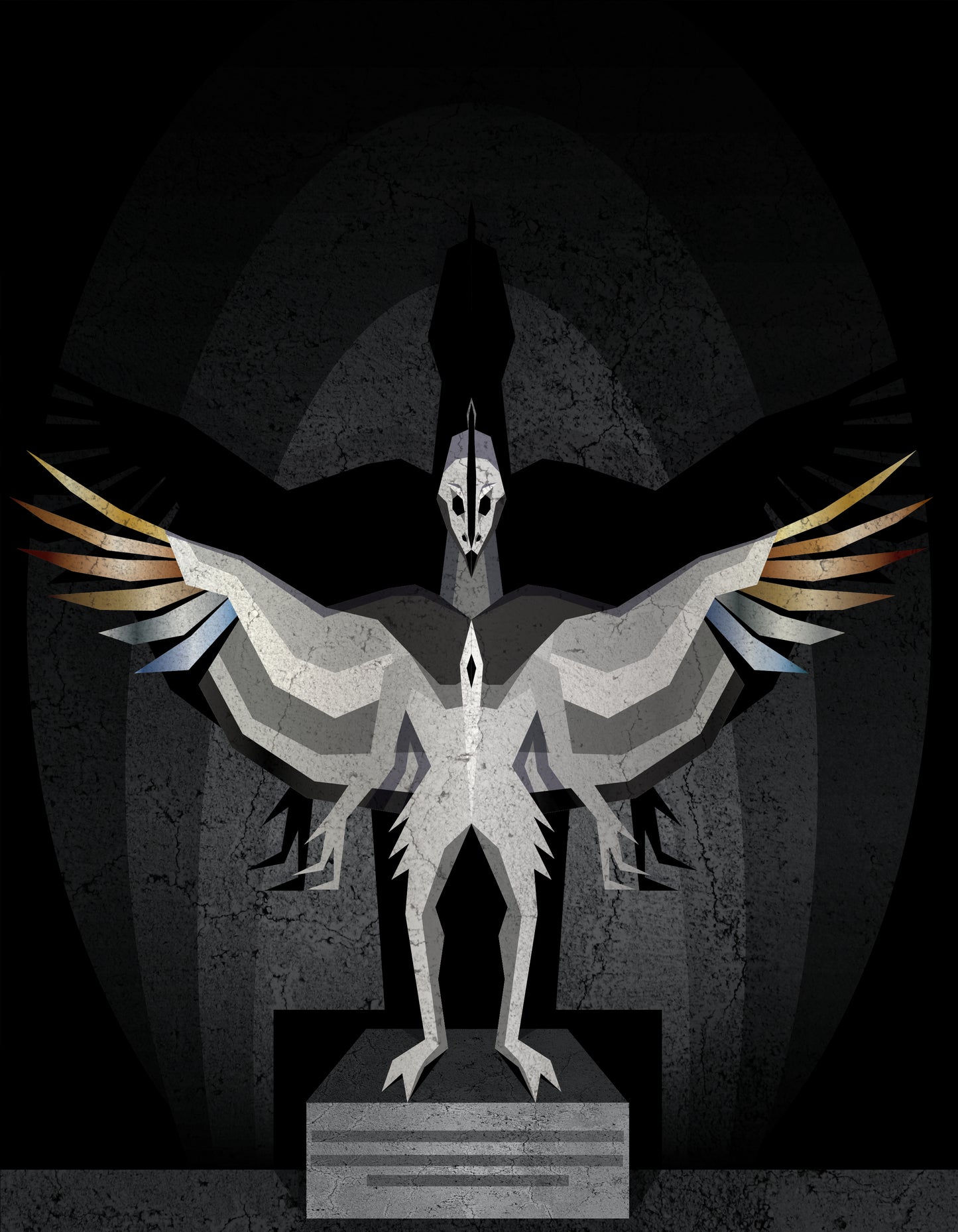 Amarantin Statue (Revelation Space) Vector Art Print