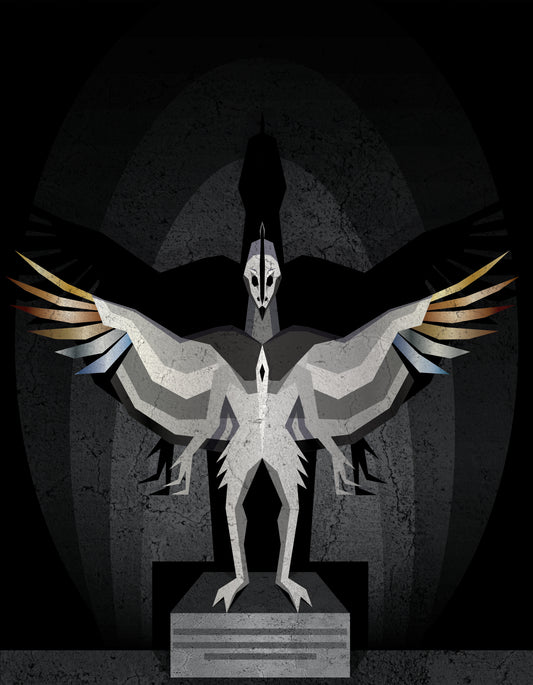 Amarantin Statue (Revelation Space) Vector Art Print