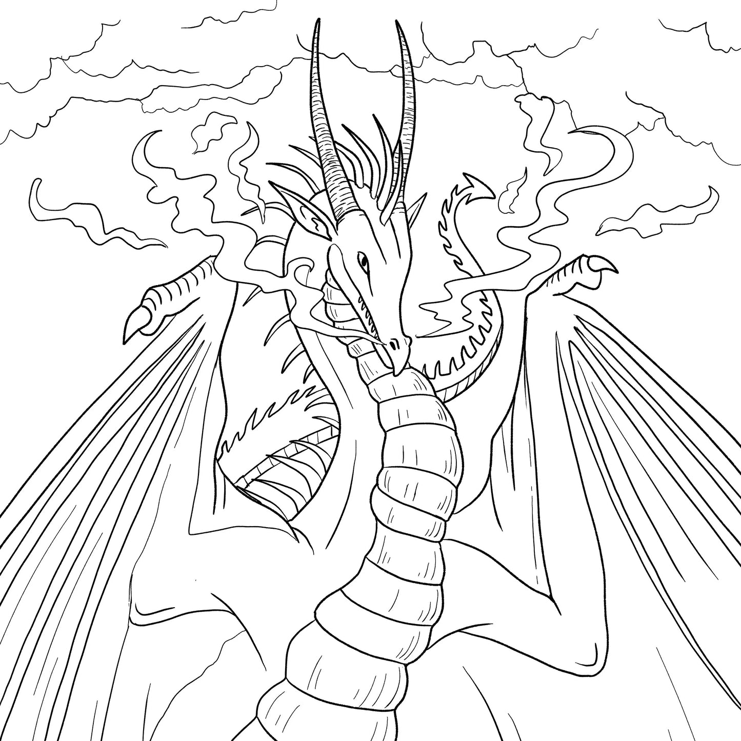Dragons and Dragons and Dragons: A Coloring Book (Classic)