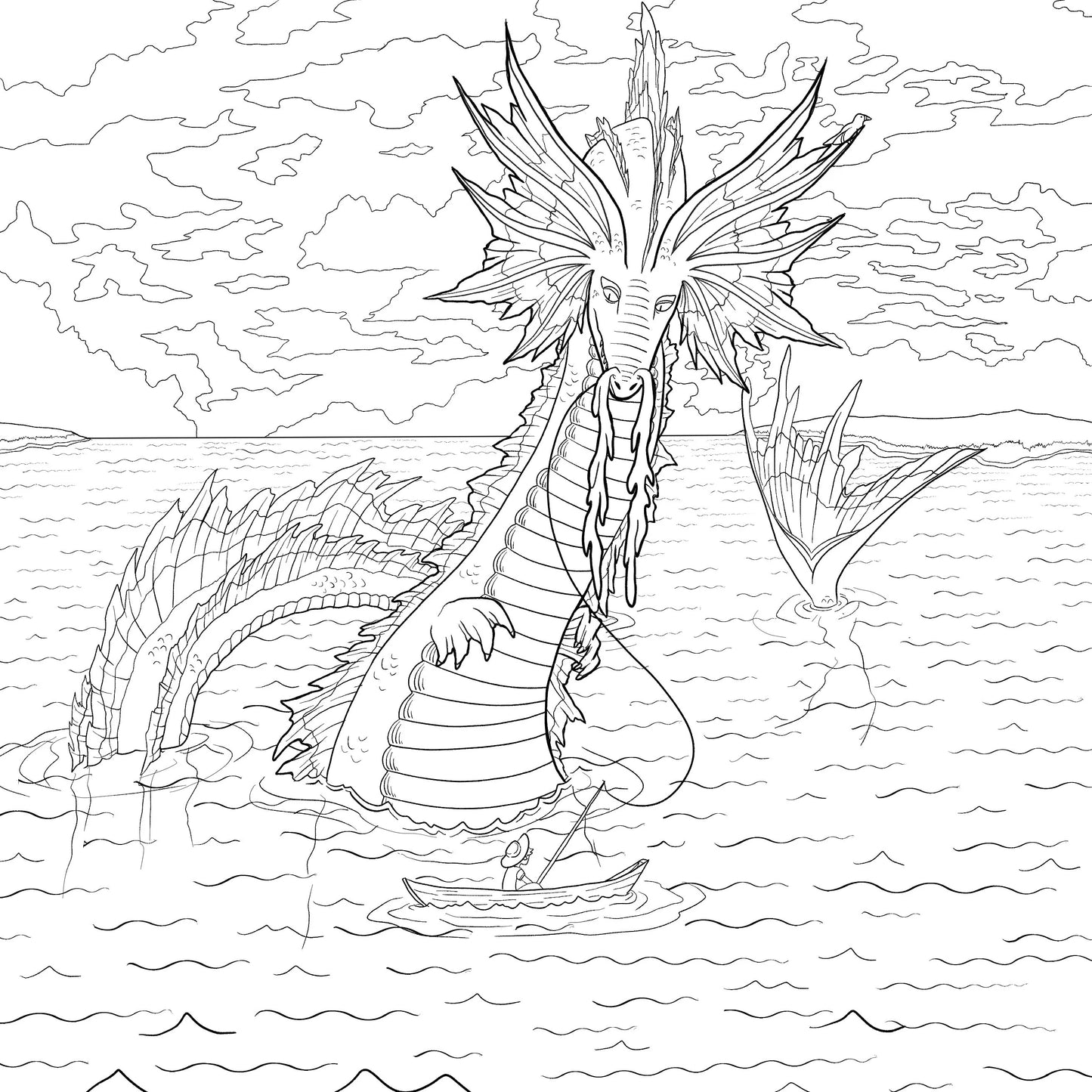 Dragons and Dragons and Dragons: A Coloring Book (Classic)