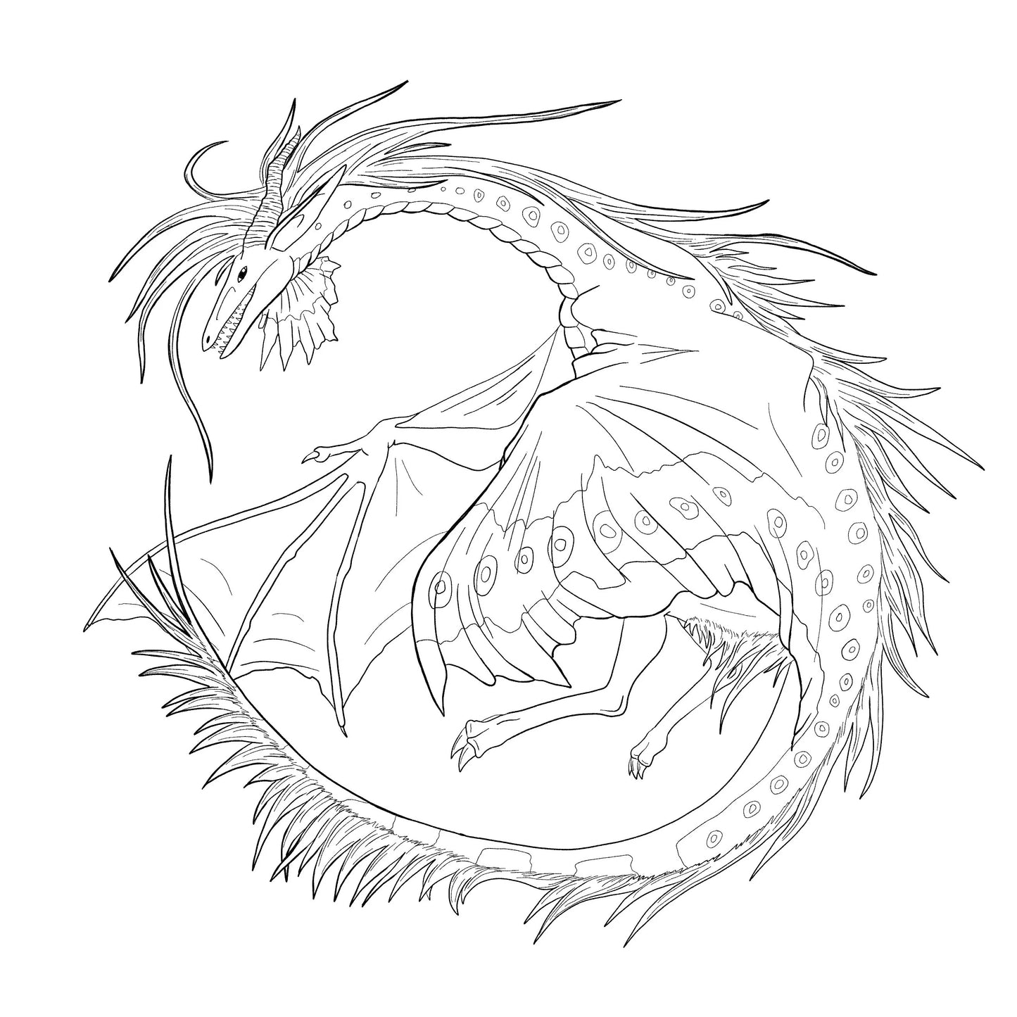 Dragons and Dragons and Dragons: A Coloring Book (Classic)