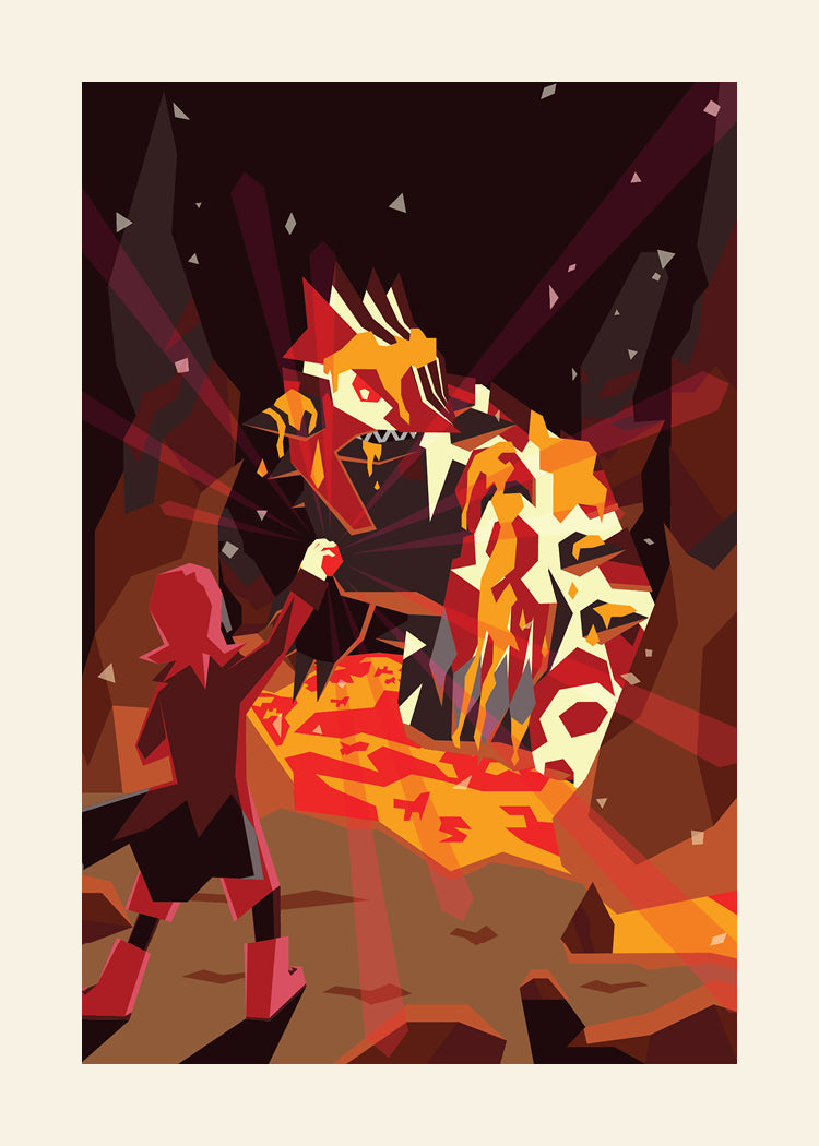 Groudon and Magma Leader Maxie (Pokemon) Vector Art Print