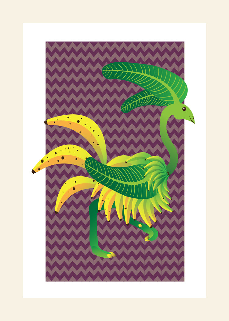Banana Dragon Vector Art Print
