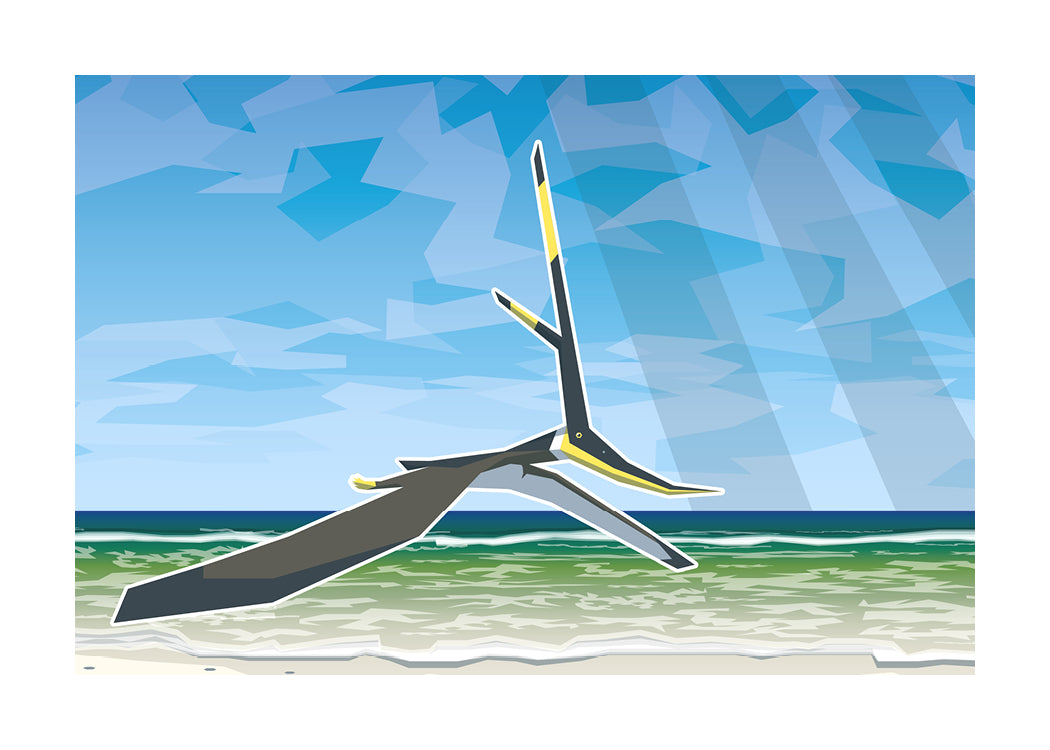 Soaring Nyctosaurus Vector Art Print