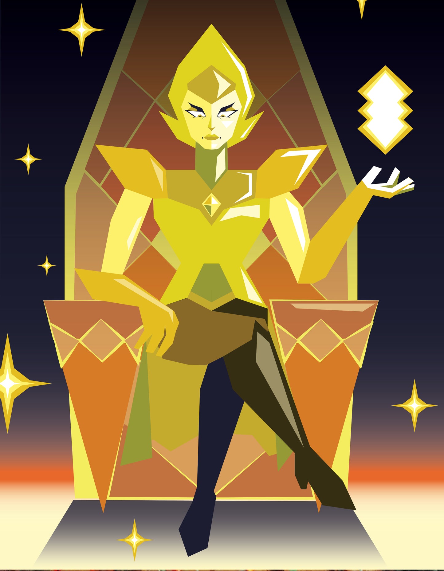 Yellow Diamond (Steven Universe) Vector Art Print