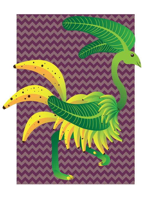 Banana Dragon Vector Art Print