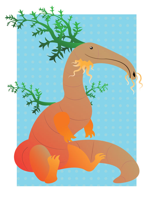 Carrot Dragon Vector Art Print
