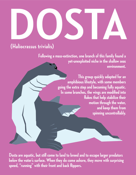 Dosta (Alien) Vector Infographic Art Print