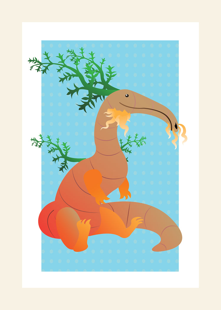 Carrot Dragon Vector Art Print